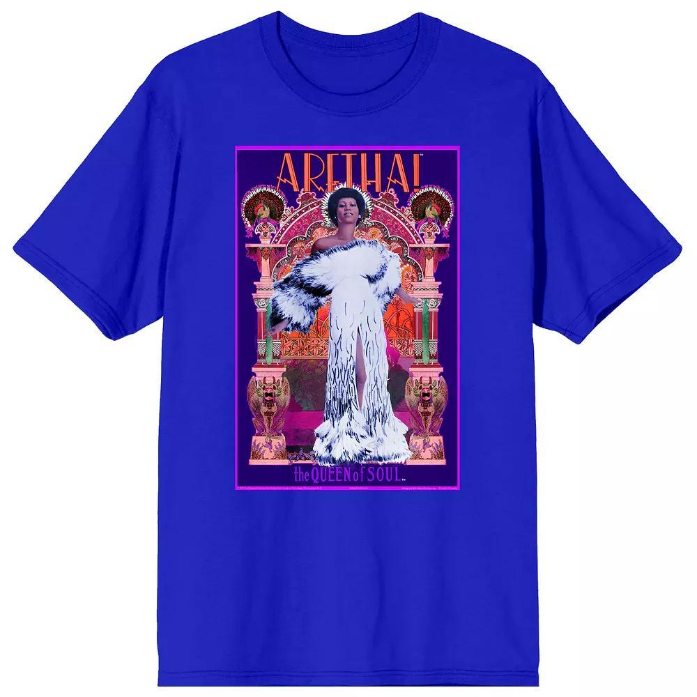 Men's Aretha Franklin Queen Of Graphic Tee, Size: XXL, Blue Product Image
