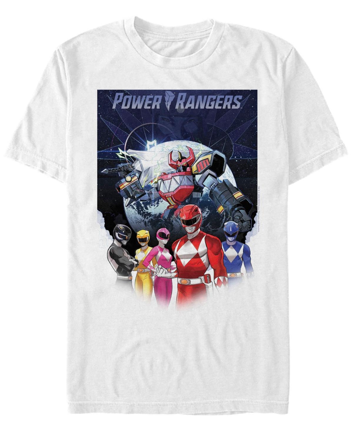 Mens Power Rangers Fade Portrait Megazord Poster Tee Product Image