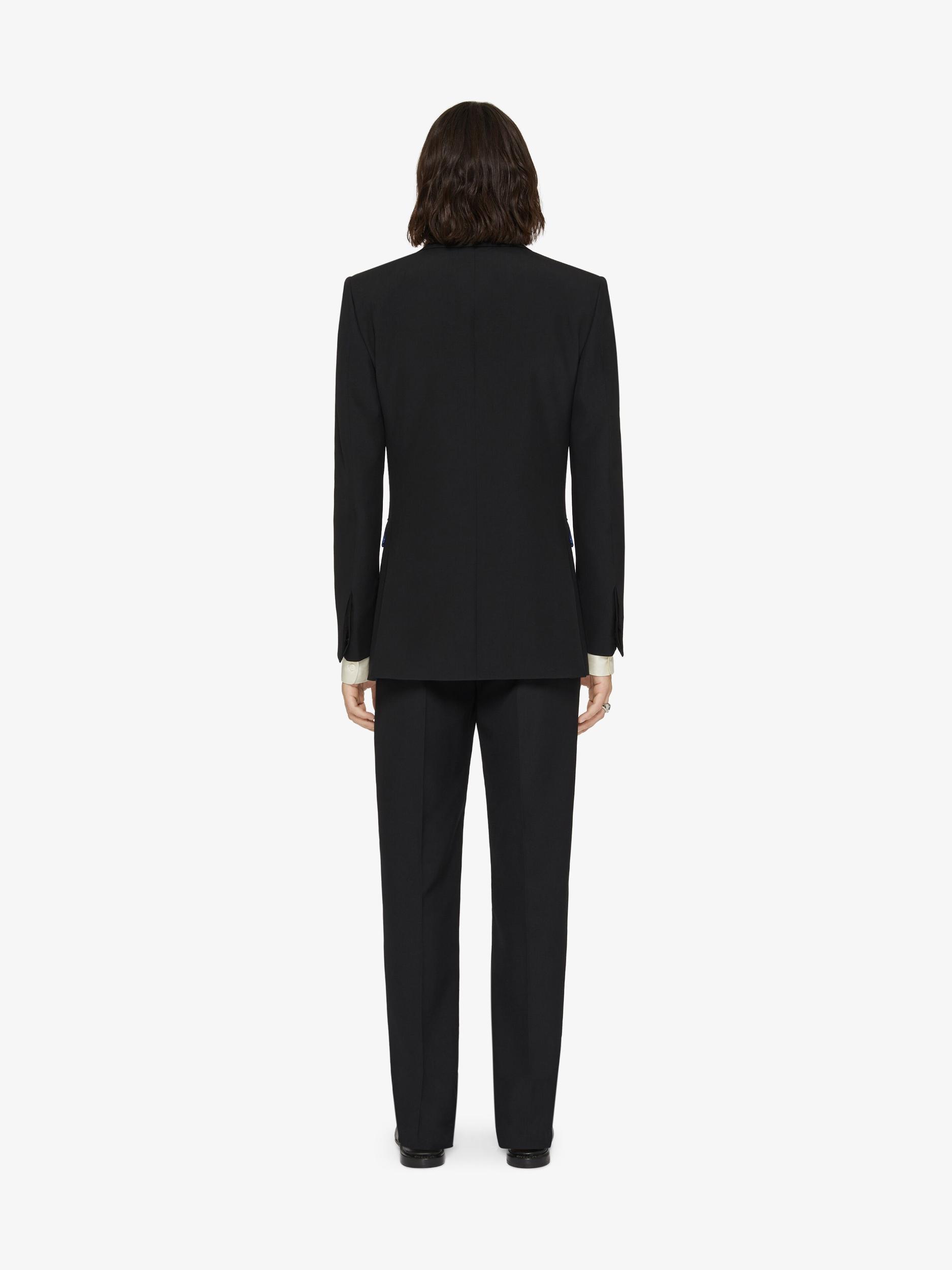 Slim fit jacket in wool with 2G clip Product Image