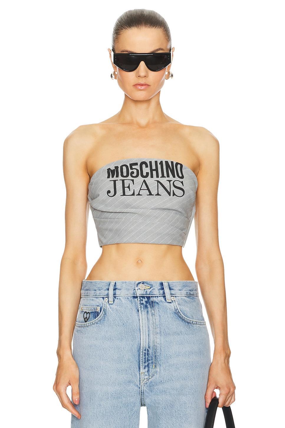 Strapless Crop Top Moschino Jeans Product Image