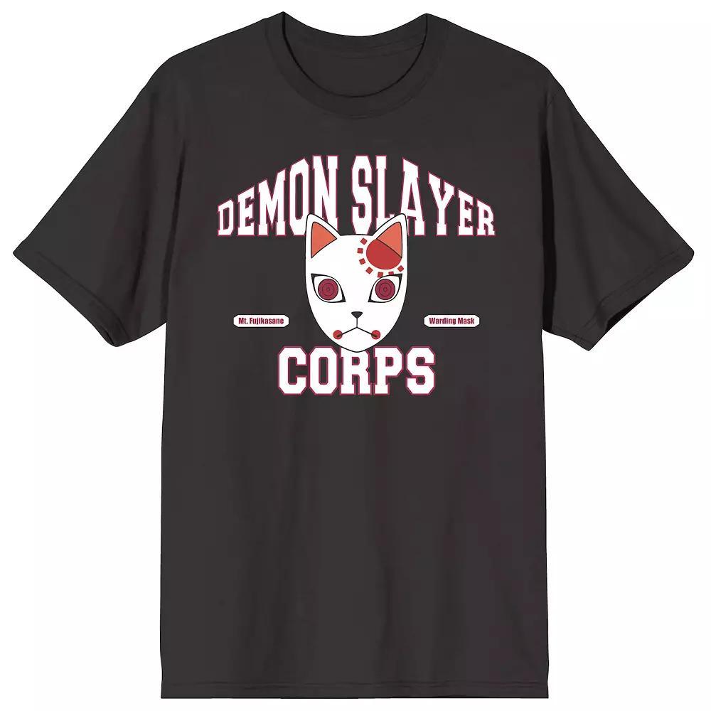 Men's Demon Slayer Corps Tanjiro Short Sleeve Graphic Tee, Size: XL, Black Product Image