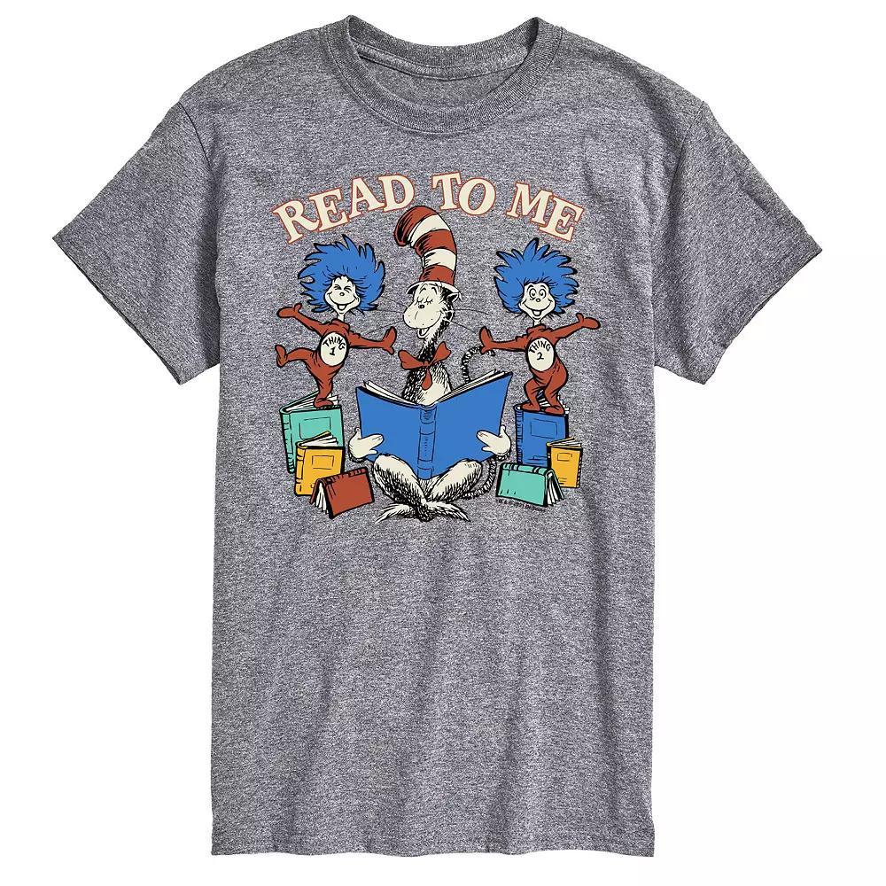 Big & Tall Dr Seuss Read To Me Tee, Men's, Size: 5XB, Gray Product Image