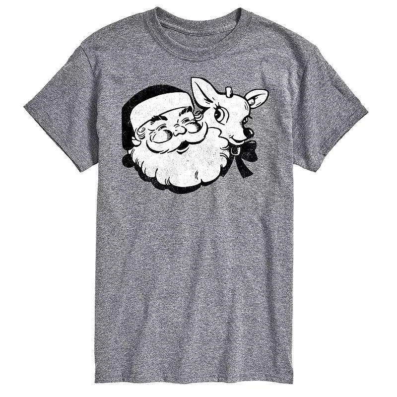 Men's Santa & Reindeer Graphic Tee,  Product Image
