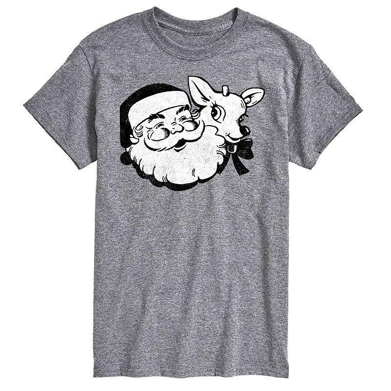 Men's Santa & Reindeer Graphic Tee,  Product Image