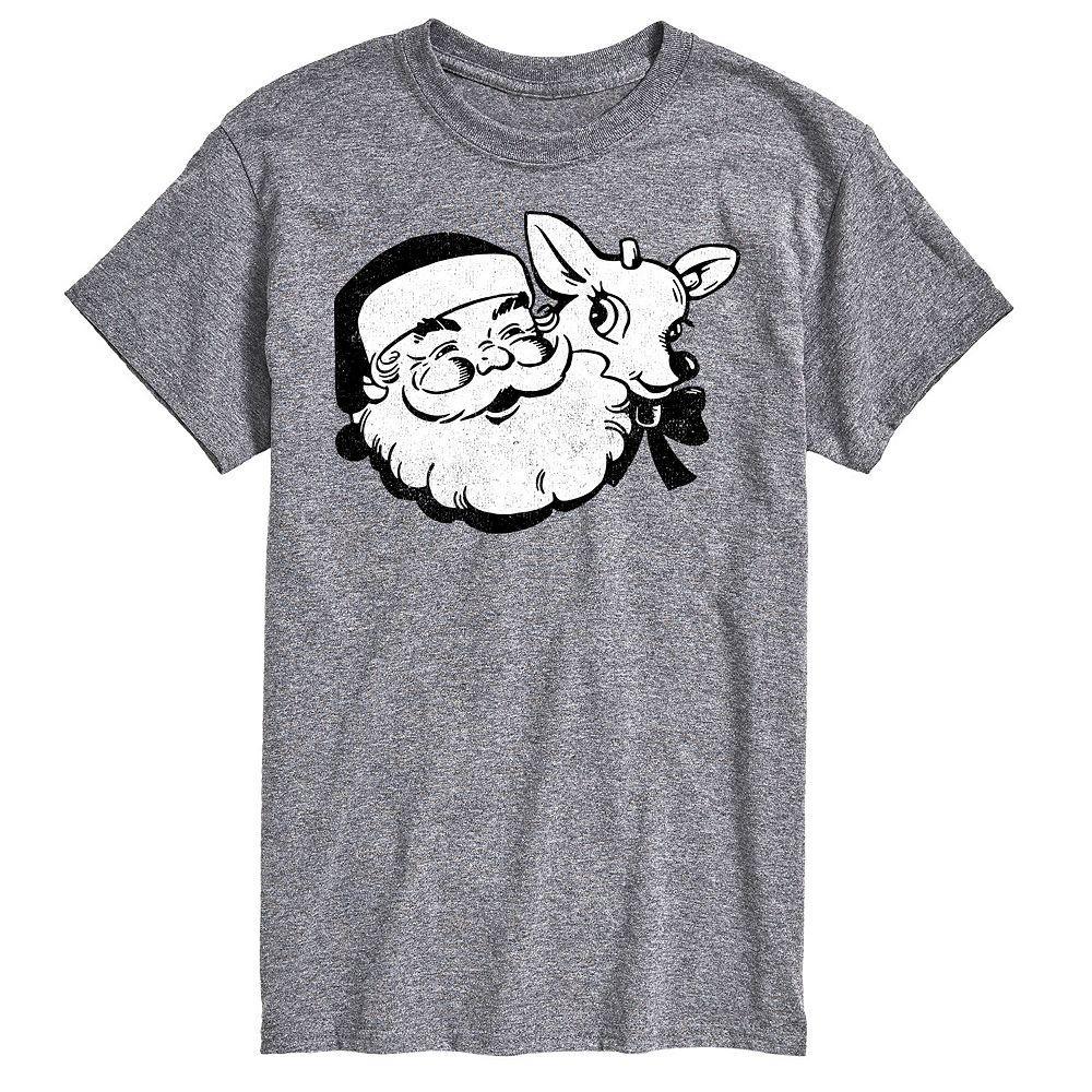 Men's Santa & Reindeer Graphic Tee,  Product Image
