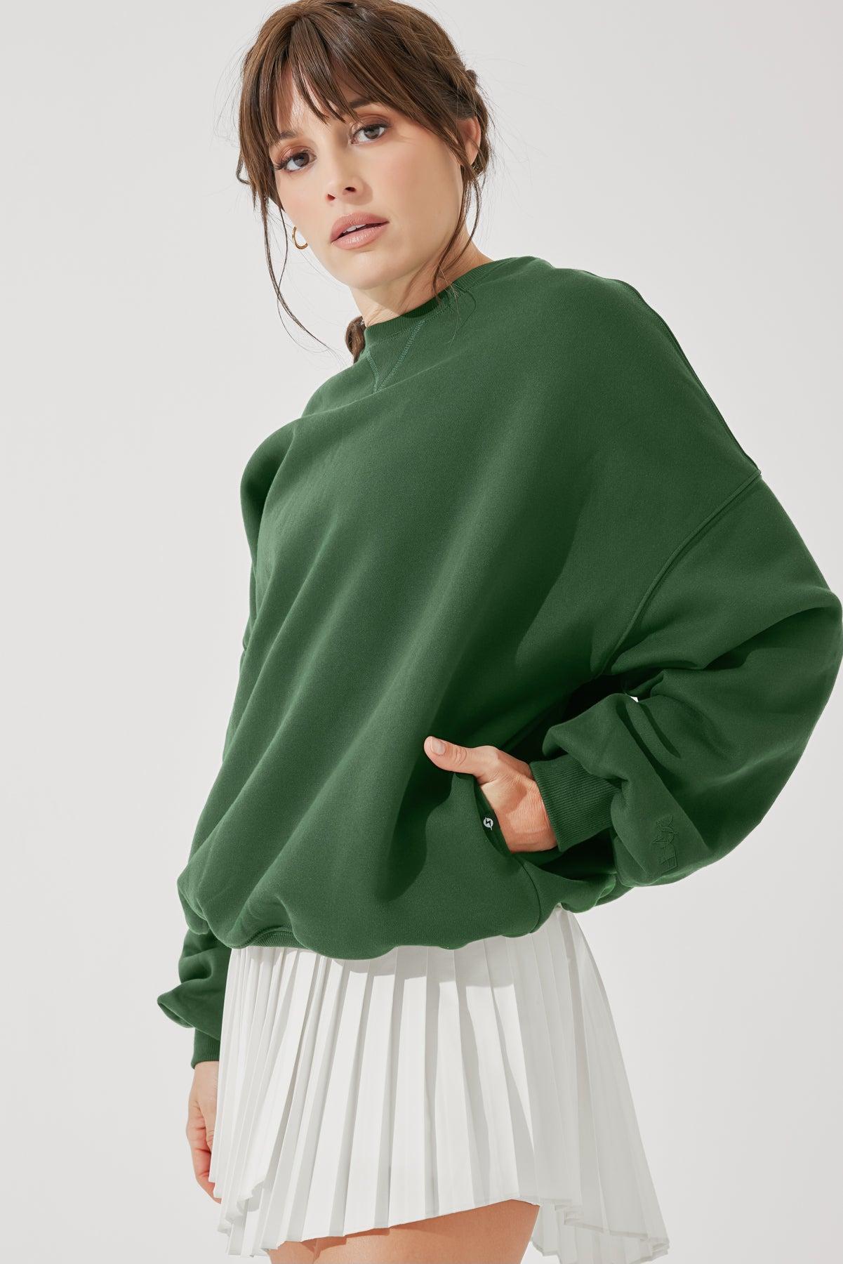 Cloud Crewneck Sweater - Fern Green Product Image