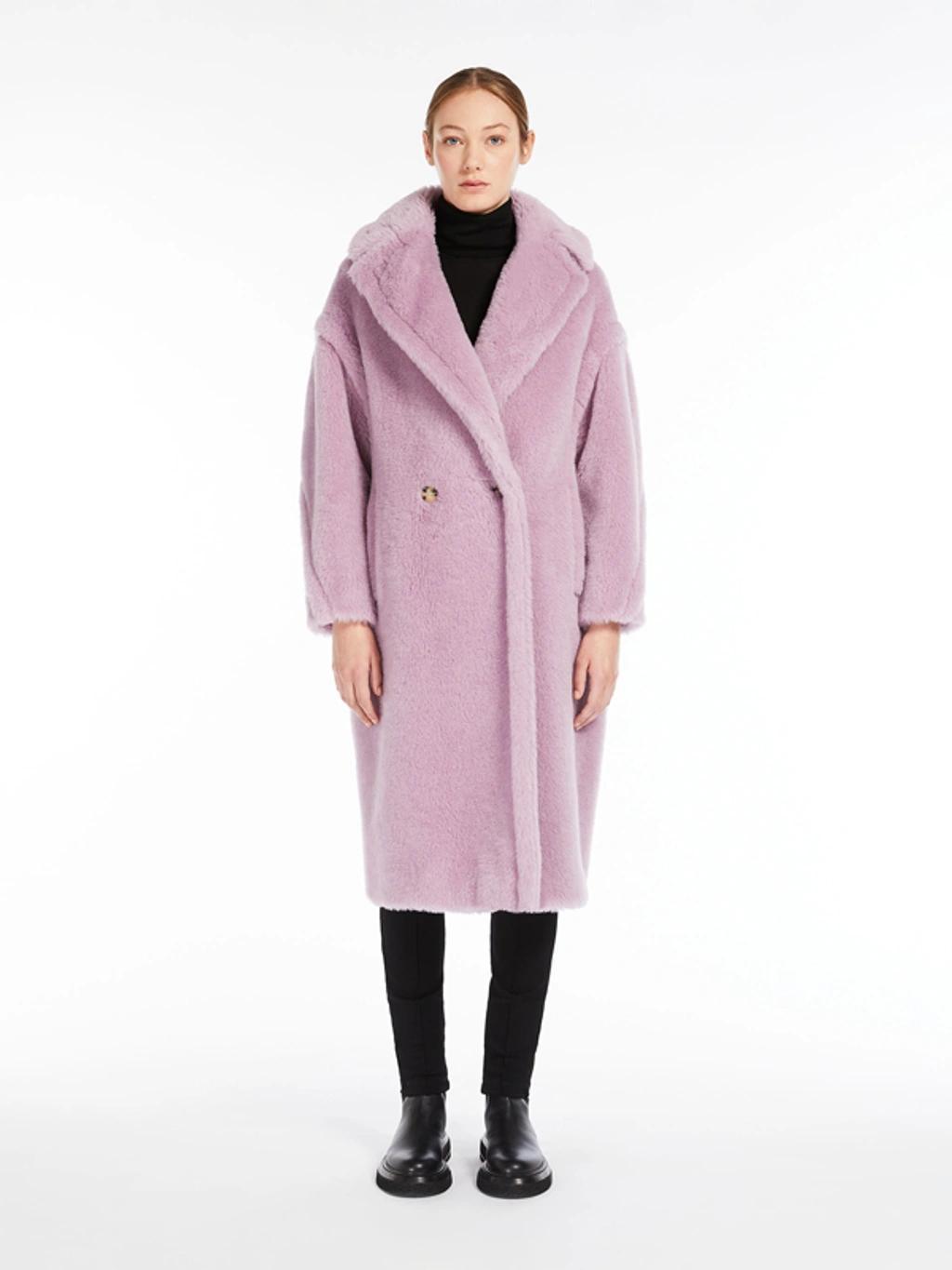 Teddy Bear Icon Coat In Violet Product Image