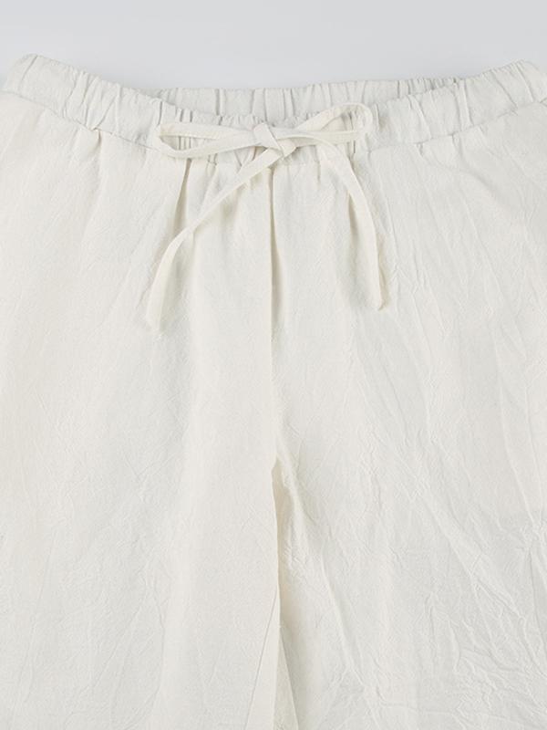 Solid Colour Wide Leg Pants Product Image