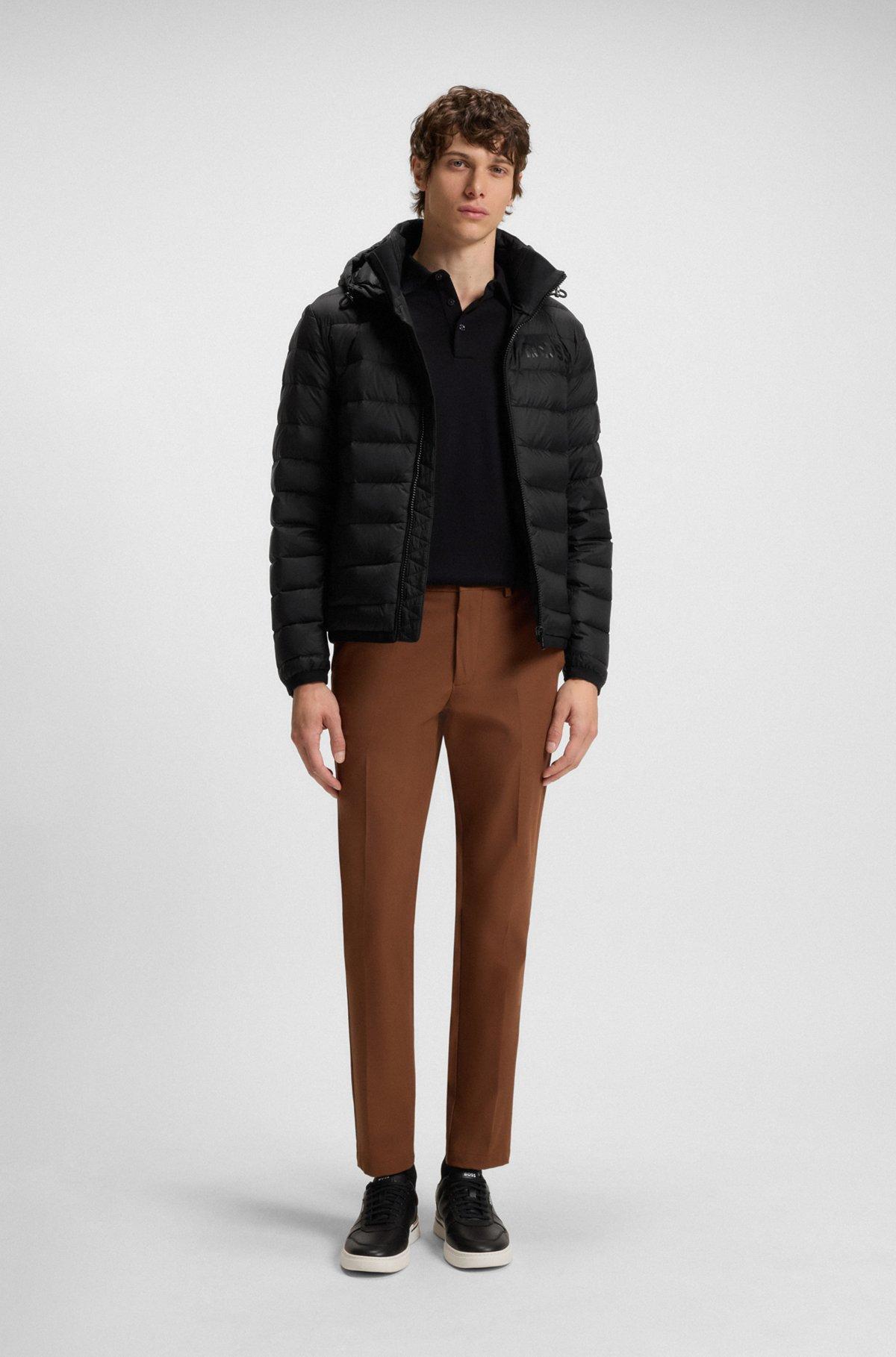 Water-repellent down jacket with tonal logo Product Image