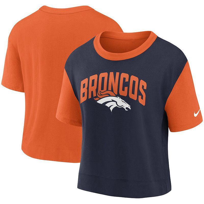 Womens Nike /Navy Chicago Bears High Hip Fashion T-Shirt Product Image