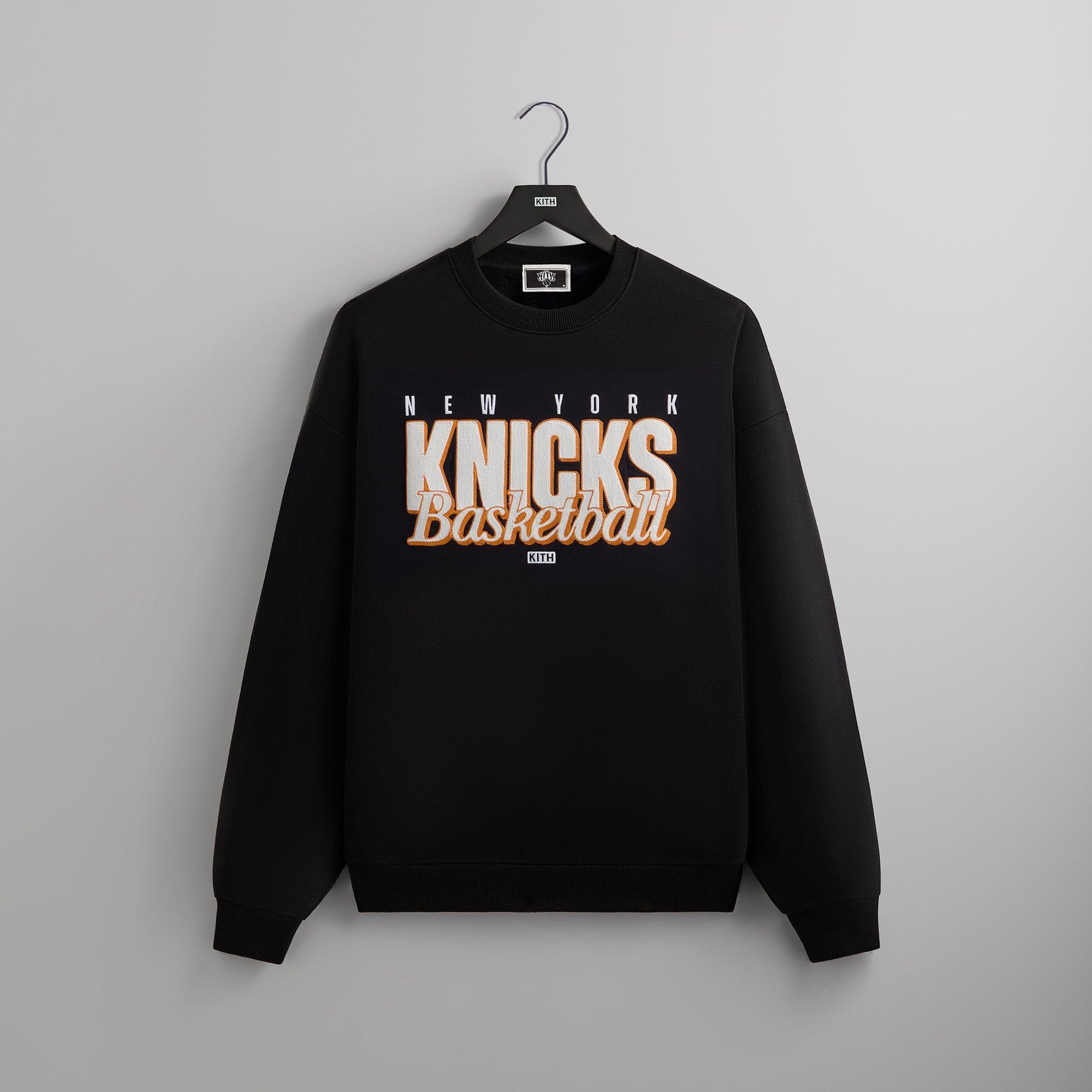 Kith for the New York Knicks Classic Vintage Nelson Crewneck - Black Male Product Image