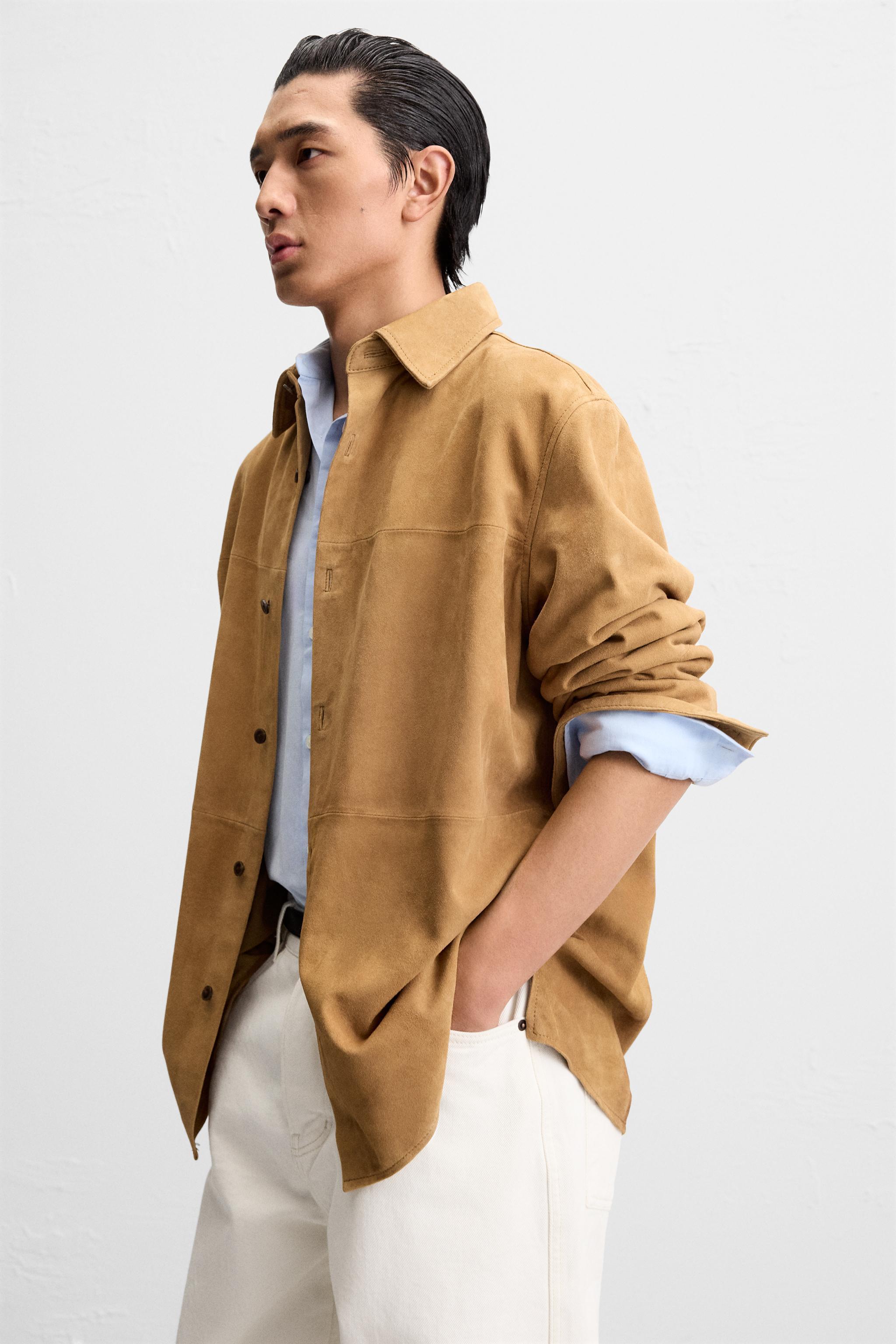 REGULAR FIT SUEDE SHIRT Product Image