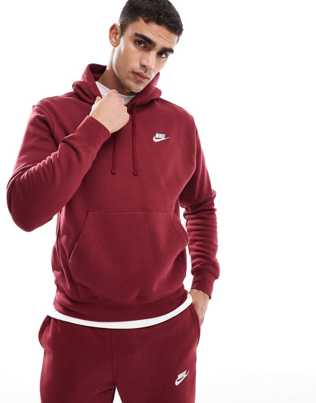 Nike Club Hoodie In Red Product Image