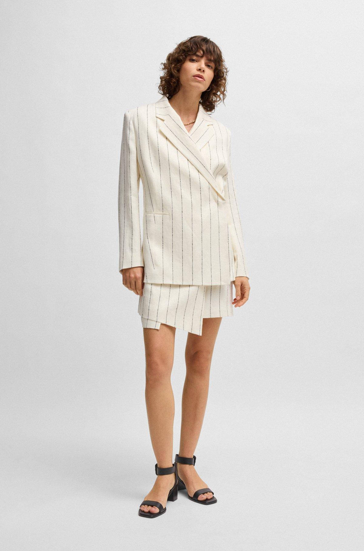 Leather sandals with block heel Product Image