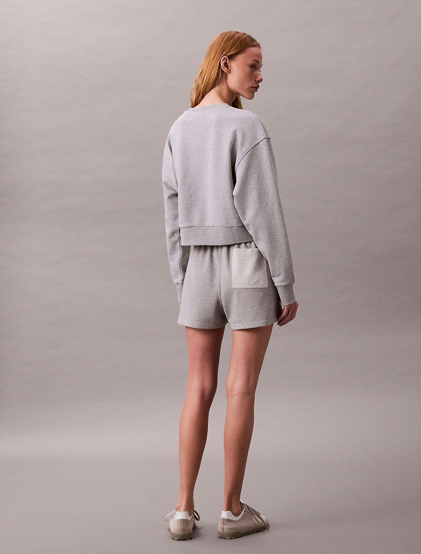 French Terry Cropped Relaxed Sweatshirt  Product Image