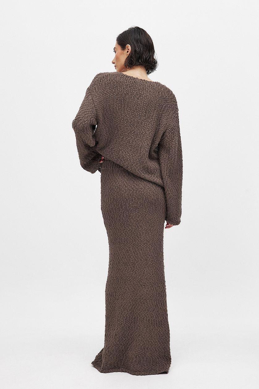 Structured Knitted Maxi Skirt Product Image