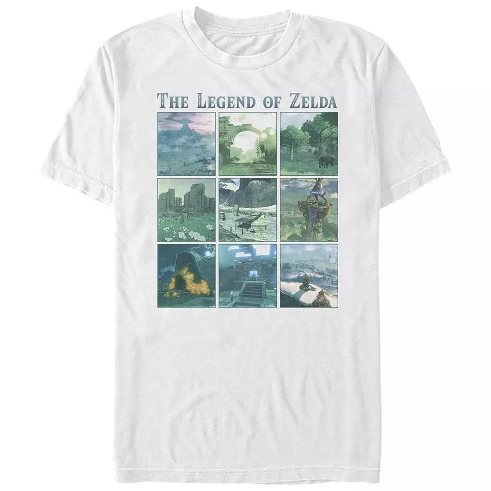 Men's Comfort Colors® The Legend Of Zelda Breath Of The Wild Locations Graphic Tee, Size: XXL, White Product Image