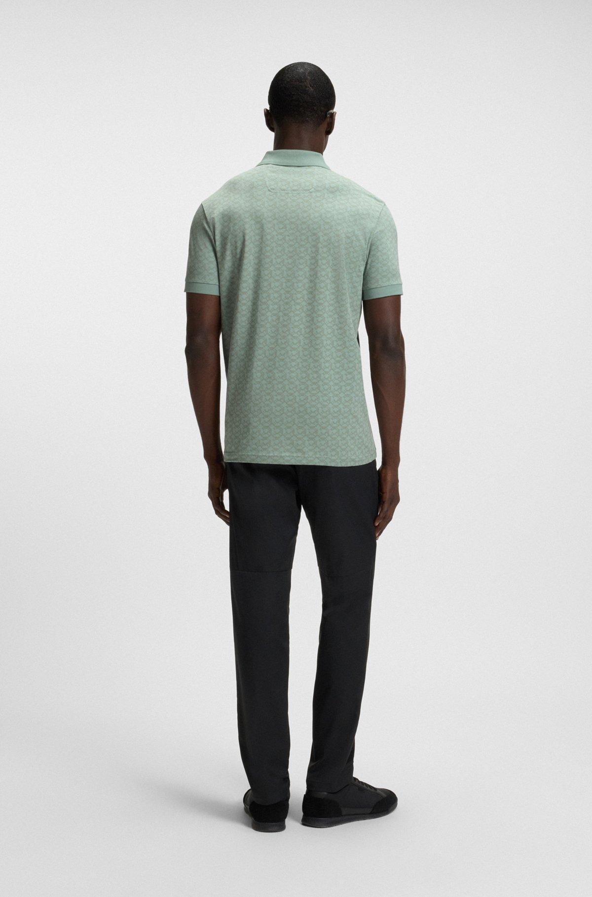 Paddy polo shirt in stretch cotton with printed pattern Product Image