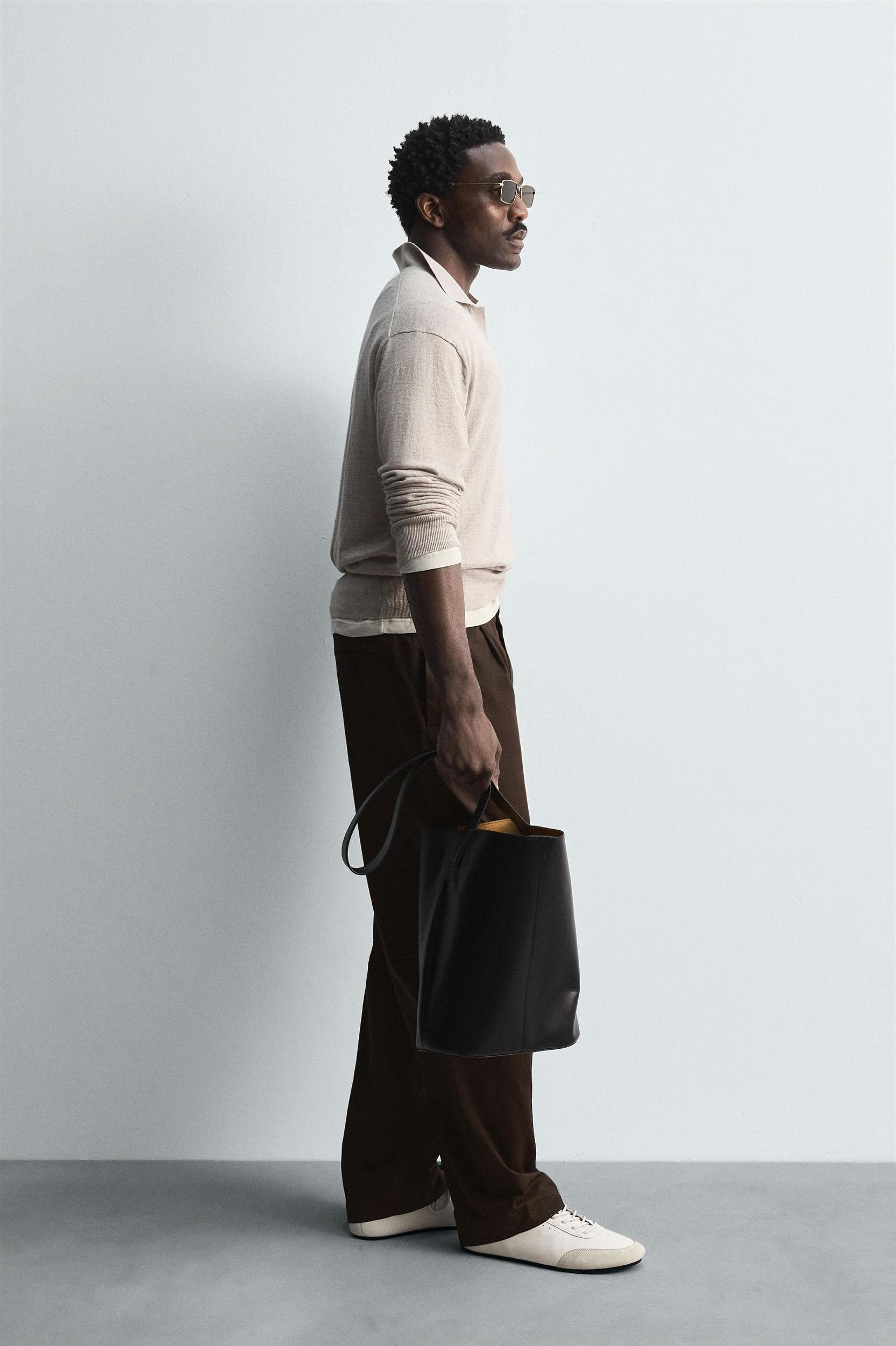 COTTON-WOOL KNIT POLO SHIRT Product Image