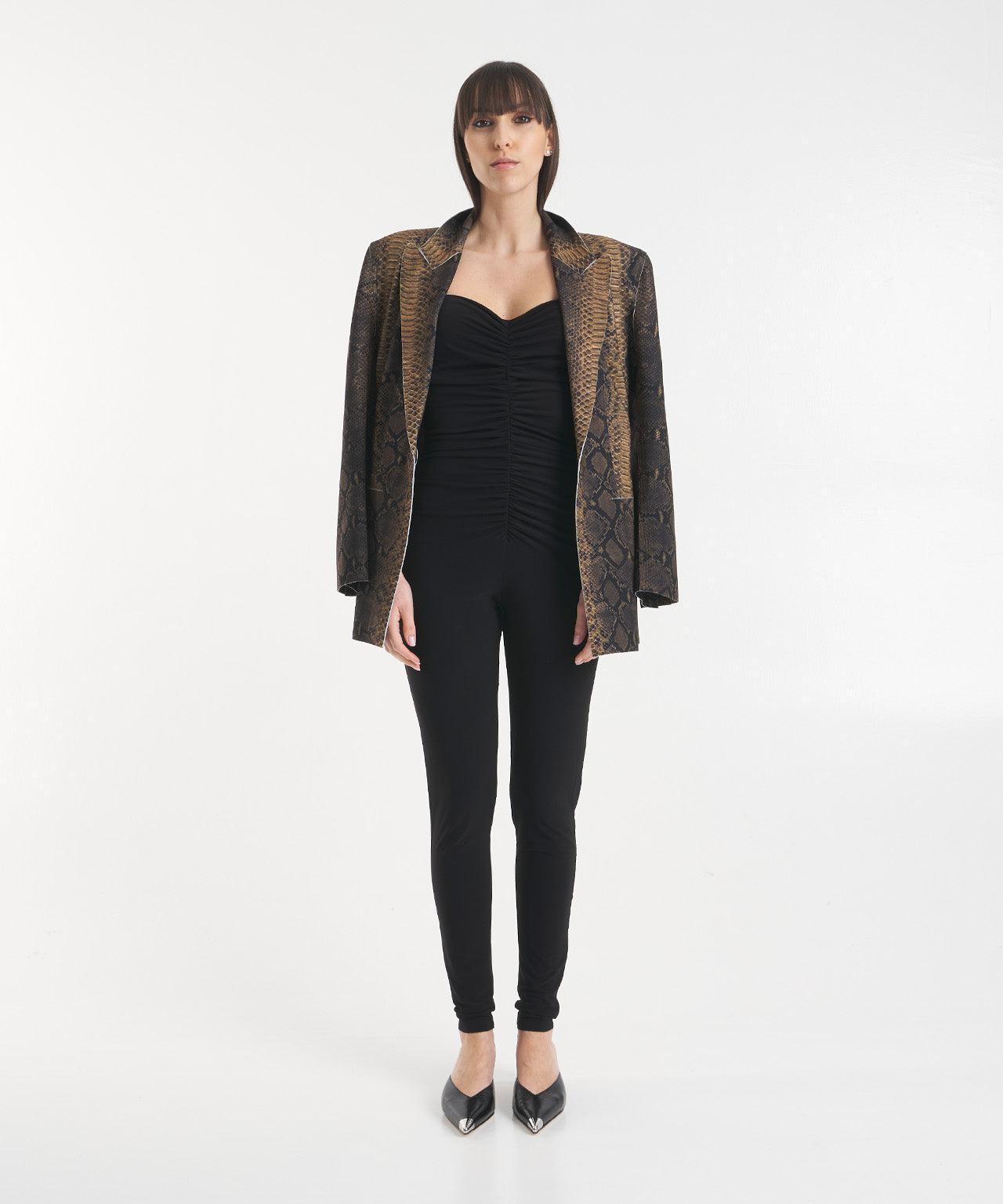Single breasted blazer with snake pattern Product Image