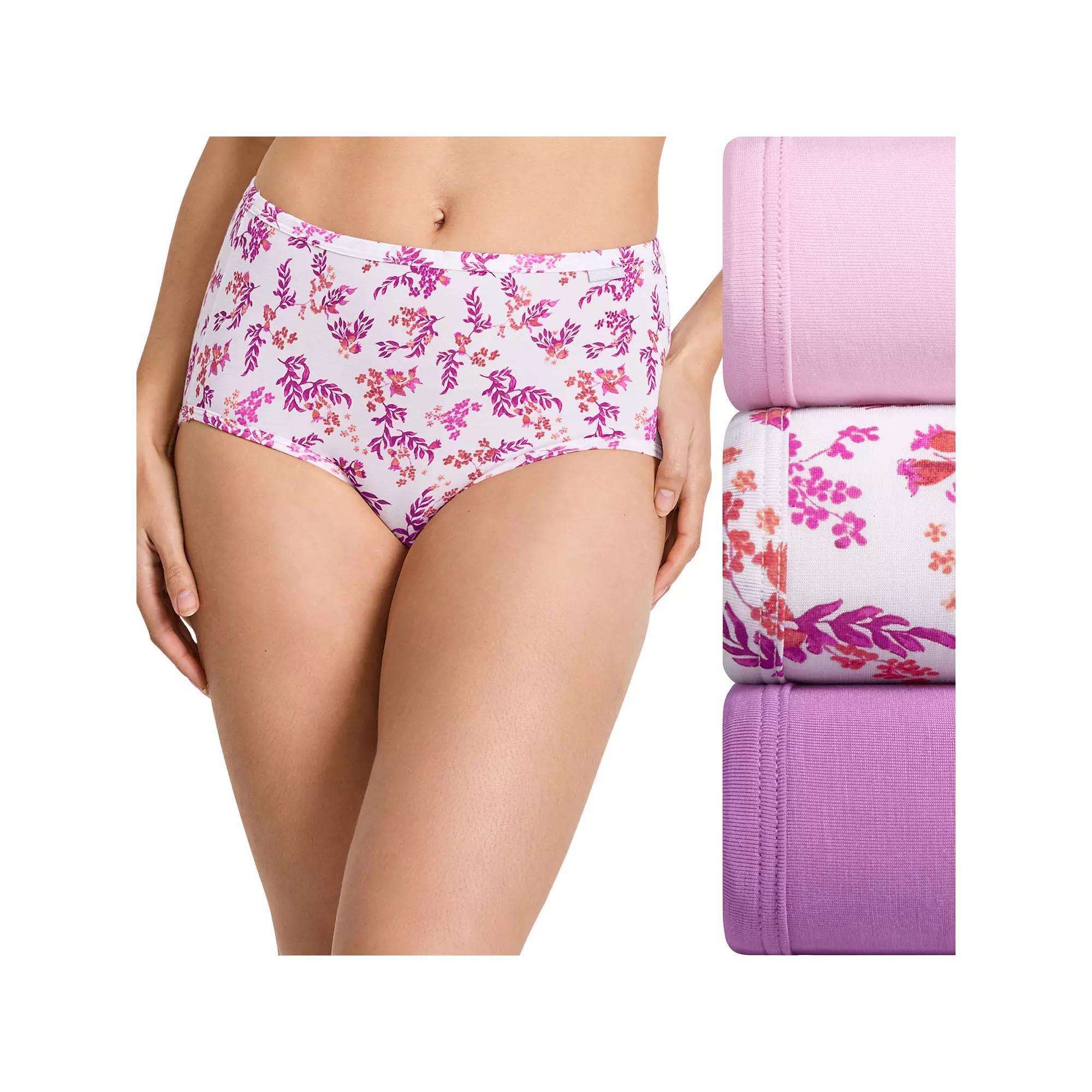 Women's Jockey® 3-pk. Supersoft Brief Panty Set 2073, Size: 10, Strawberry Garden Product Image