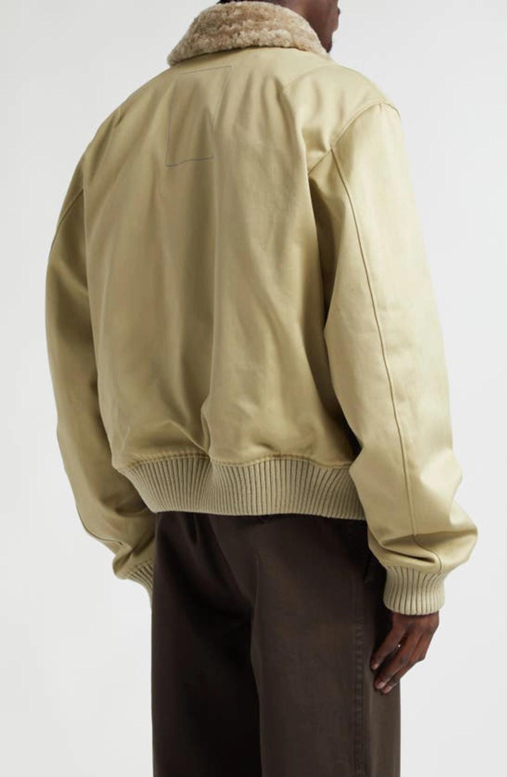 Shearling Bomber In Brown Product Image