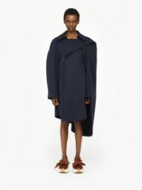 ASYMMETRIC CAPE TRENCH COAT in blue | JW Anderson US  Product Image