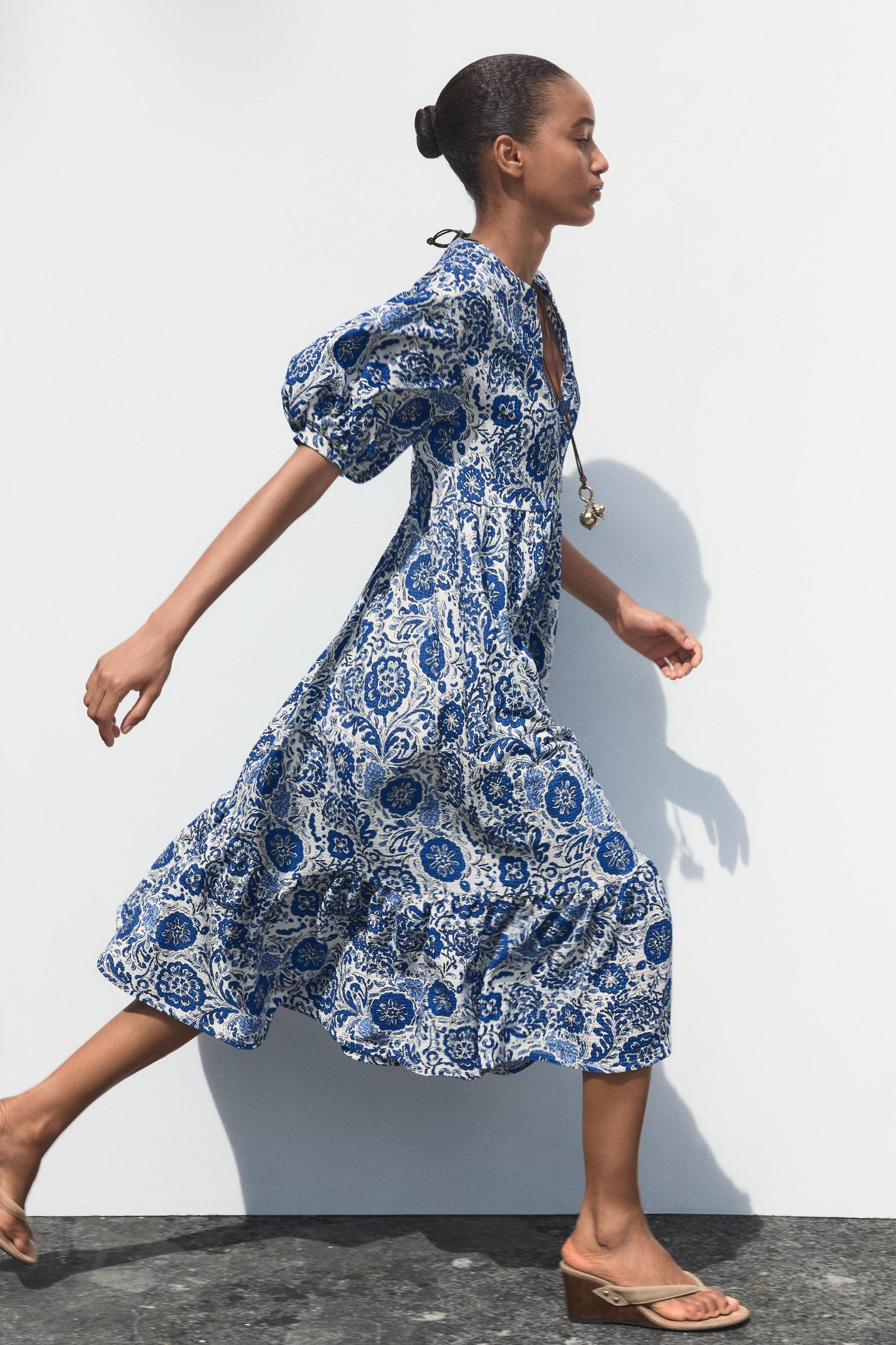 PRINTED MIDI DRESS Product Image