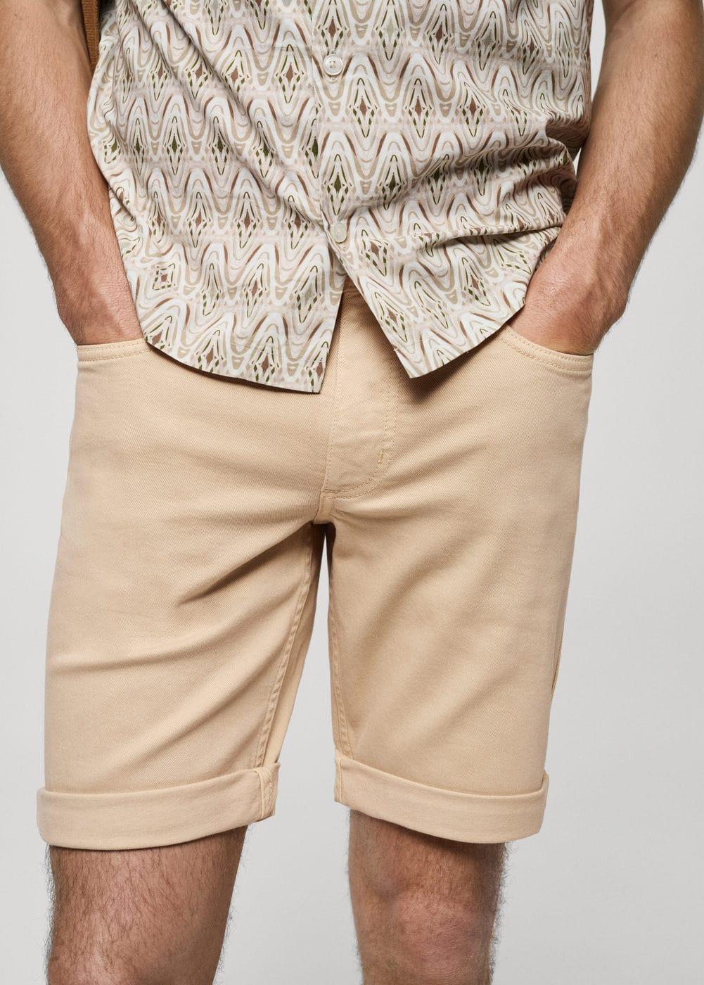 Mango Mens Denim Bermuda Shorts Product Image