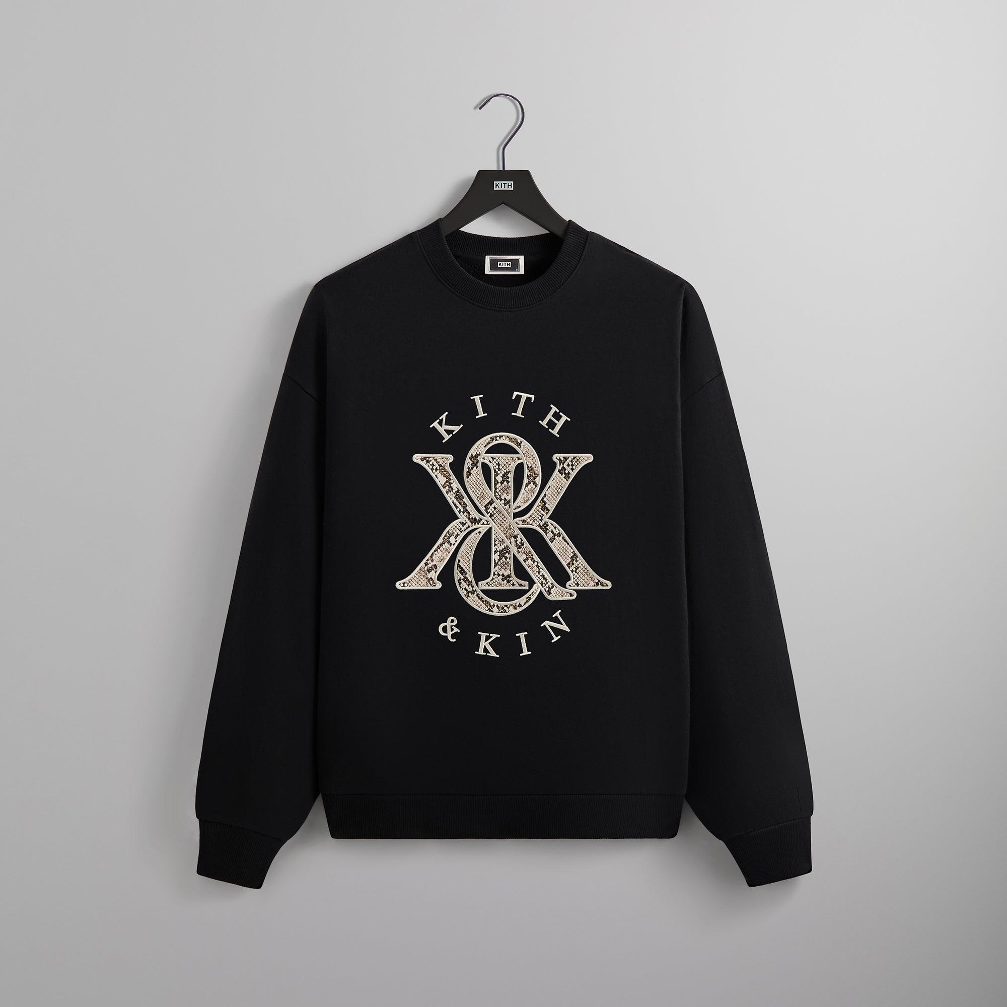 Kith K&K Python Nelson Crewneck - Black Male Product Image