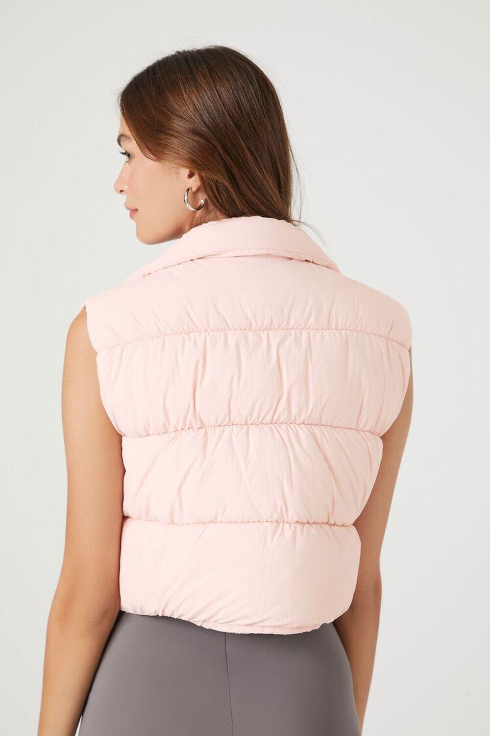 Cropped Zip-Up Puffer Vest | Forever 21 Product Image