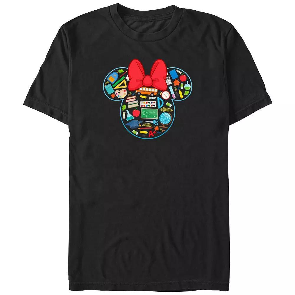 Disney's Minnie Mouse School Supplies Icons Big & Tall Graphic Tee, Men's,  Product Image