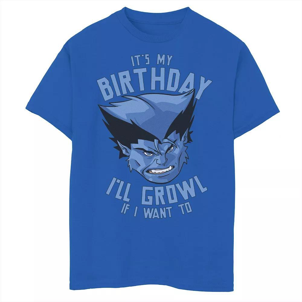Boys 8-20 Marvel X-Men Beast It's My Birthday I'll Growl If I Want To Graphic Tee, Boy's,  Product Image