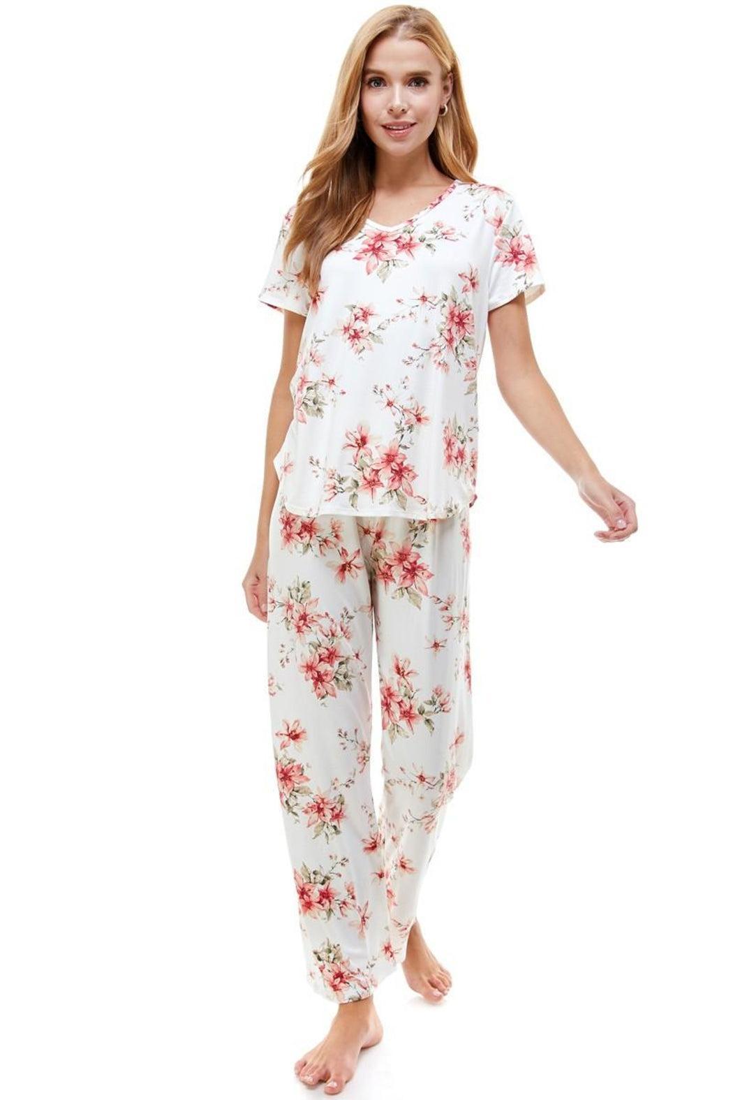 Lounge Wear Set Short Sleeve & Pants Matching Sets Product Image
