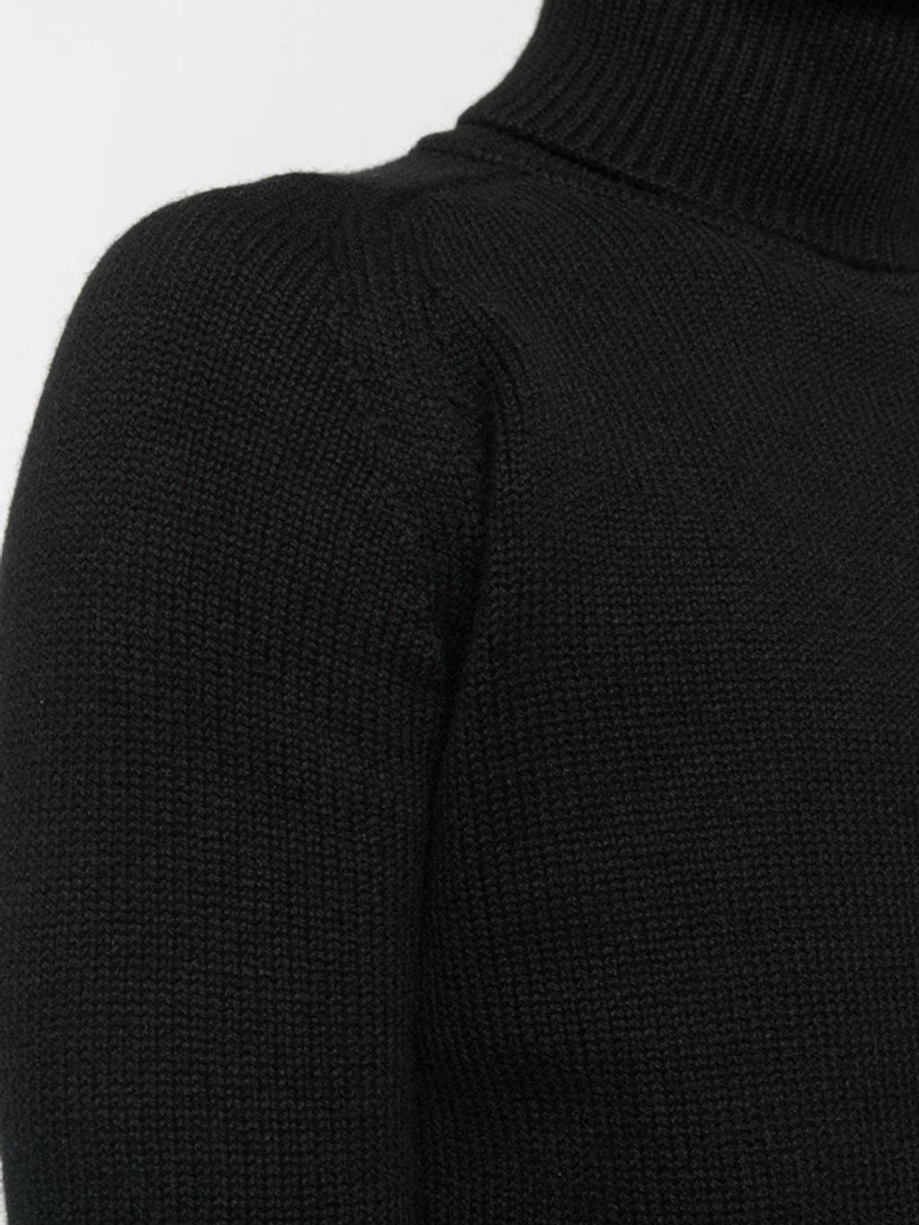 Ribbed-knit Roll-neck Jumper In Black Product Image