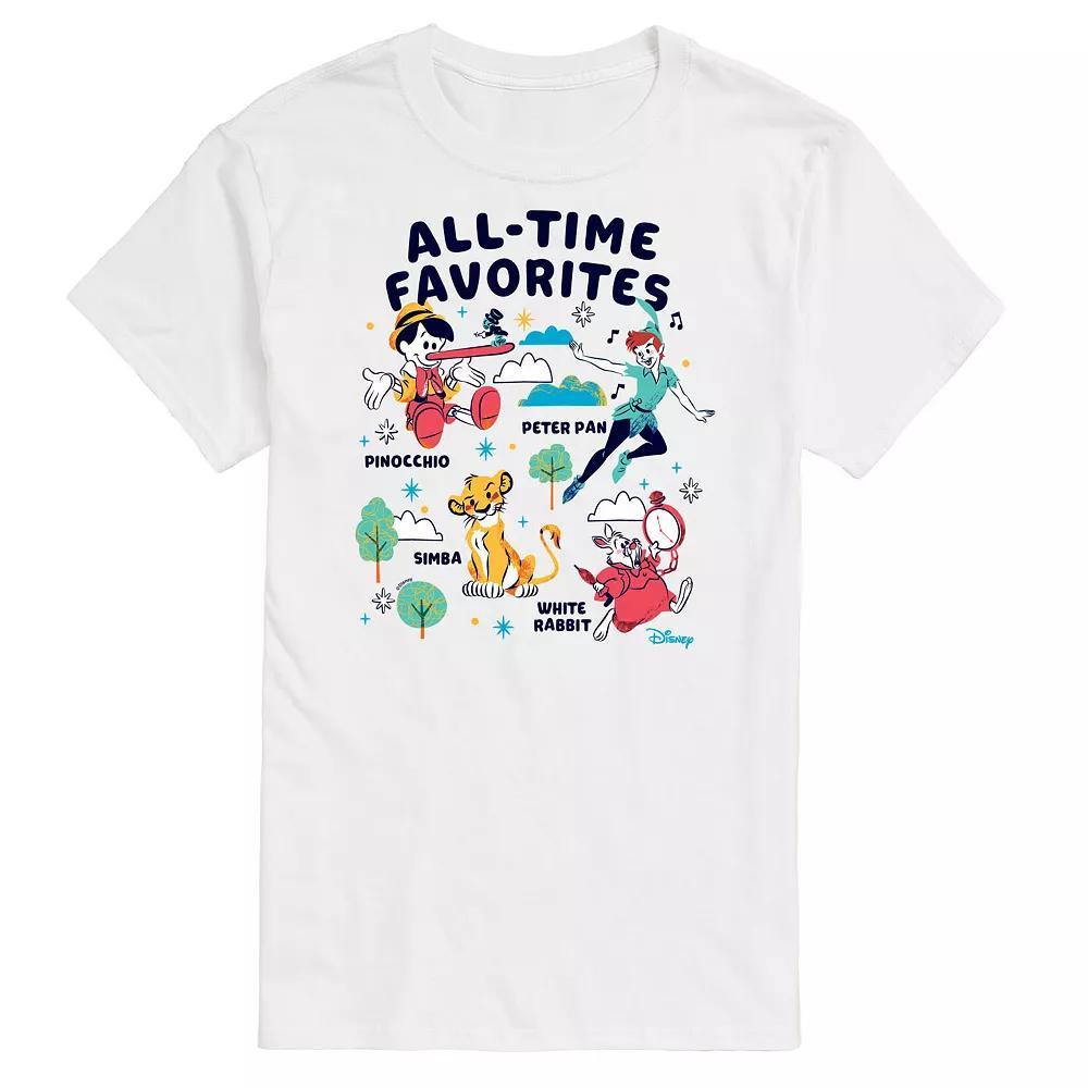 Disney's Big & Tall Classics All Time Favorites Graphic Tee, Men's, Size: 4XB, White Product Image