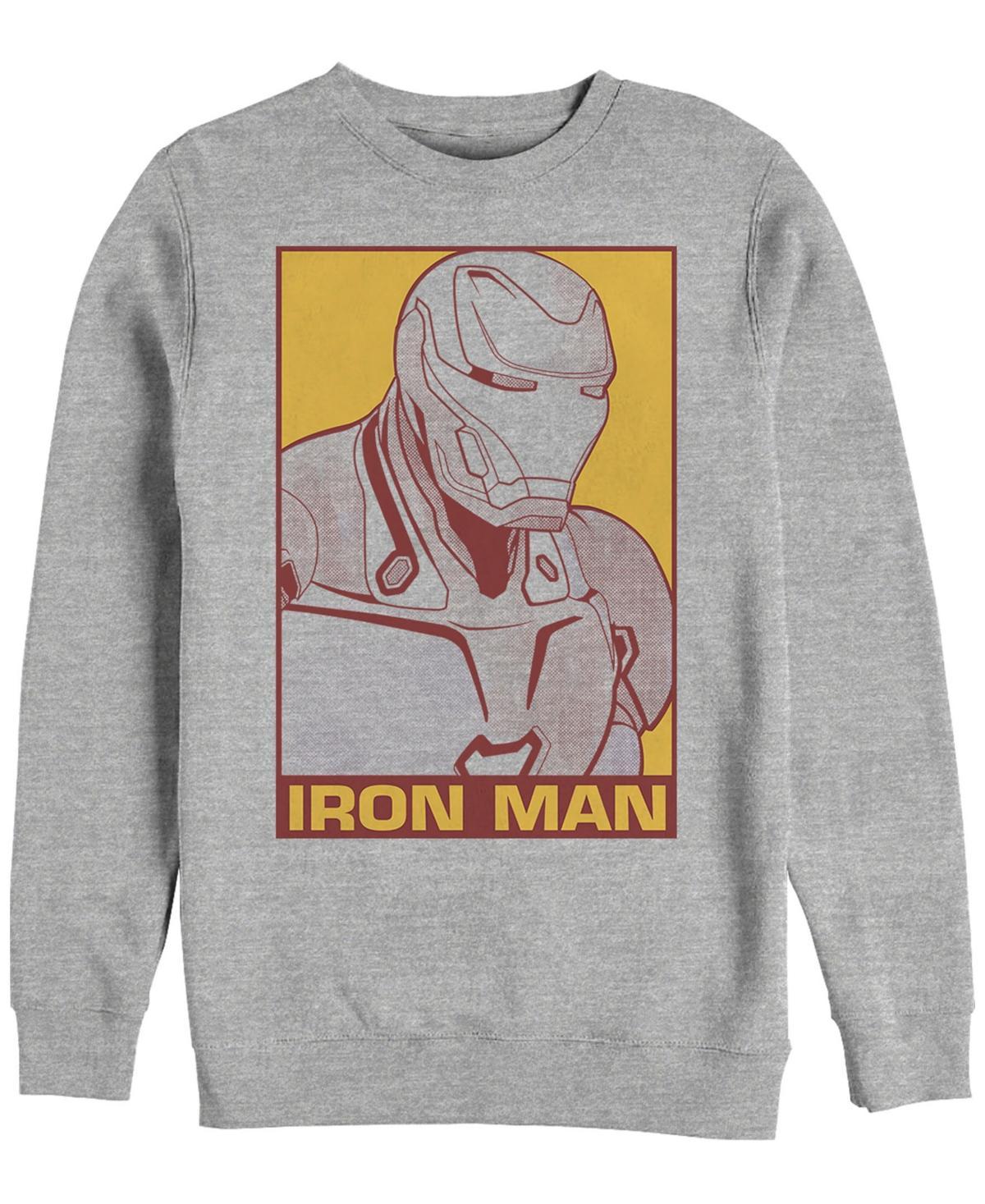 Men's Marvel Iron Man Comic Sweatshirt, Size: XL, Athletic Grey Product Image