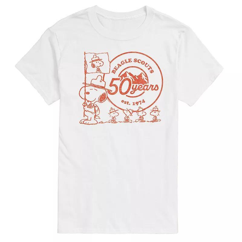 Big & Tall Peanuts Beagle Scouts 50 Years Flag Graphic Tee, Men's,  Product Image