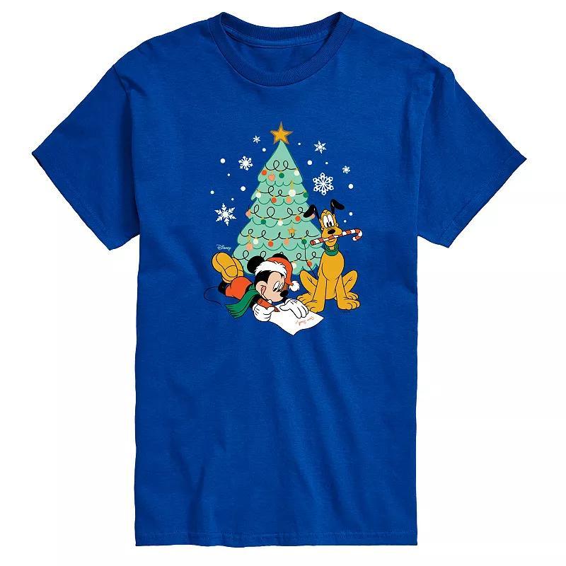 Disney's Mickey Mouse & Pluto Men's Christmas Tree Graphic Tee,  Product Image