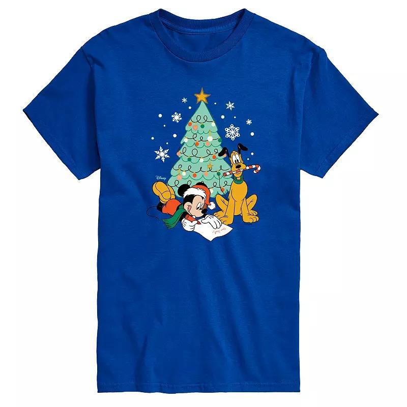 Disney's Mickey Mouse & Pluto Men's Christmas Tree Graphic Tee,  Product Image