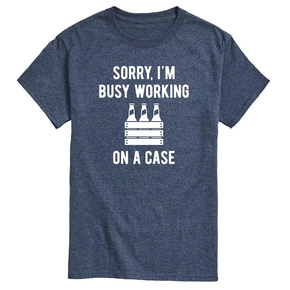 Men's Sorry I'm Busy Working On A Case Graphic Tee,  Product Image