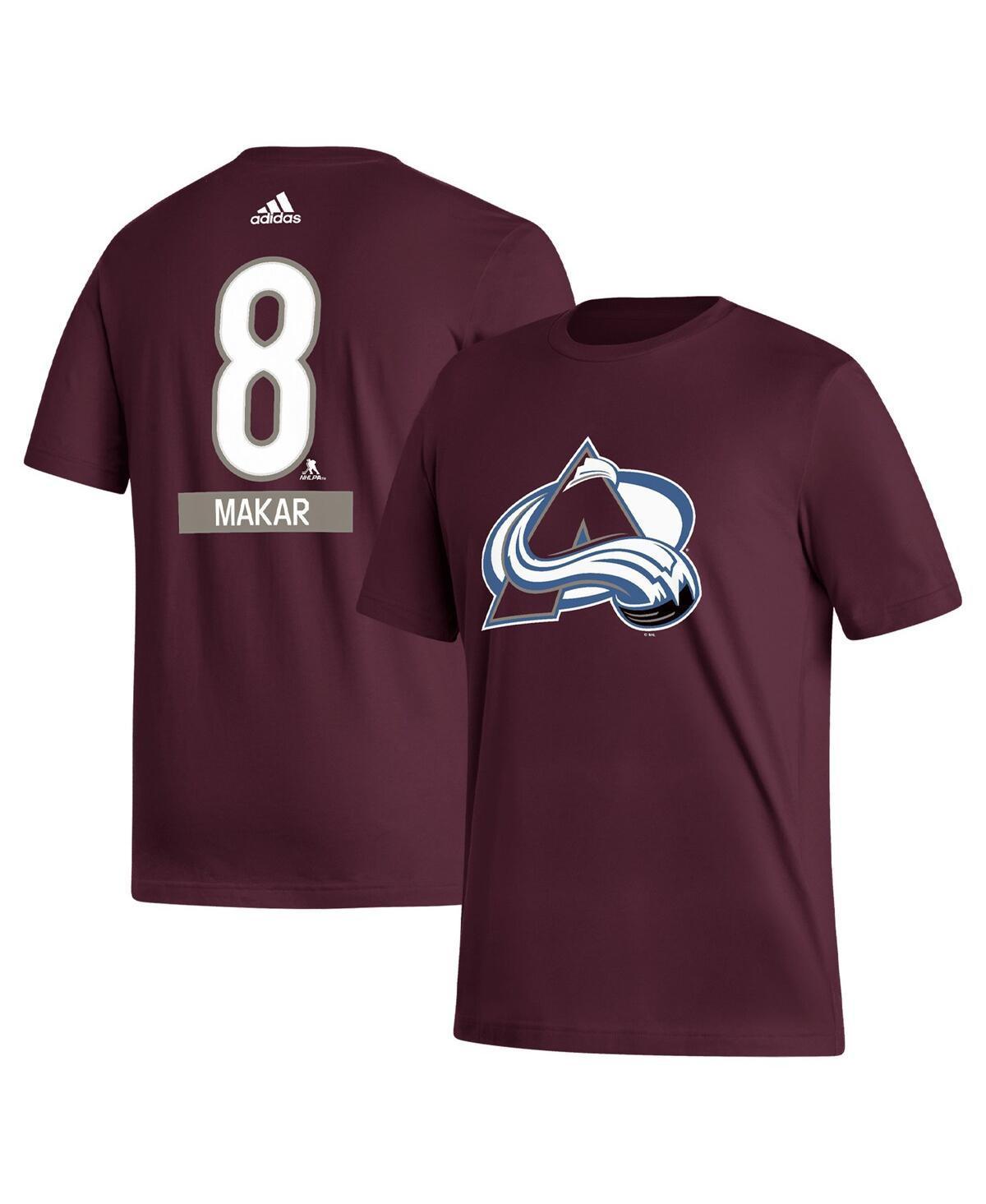 Adidas Mens Cale Makar Burgundy Colorado Avalanche Fresh Name Number T-Shirt Product Image