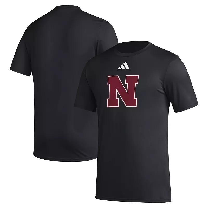 Mens adidas Nebraska Huskers Primary Locker Logo Pre-Game AEROREADY T-Shirt Product Image