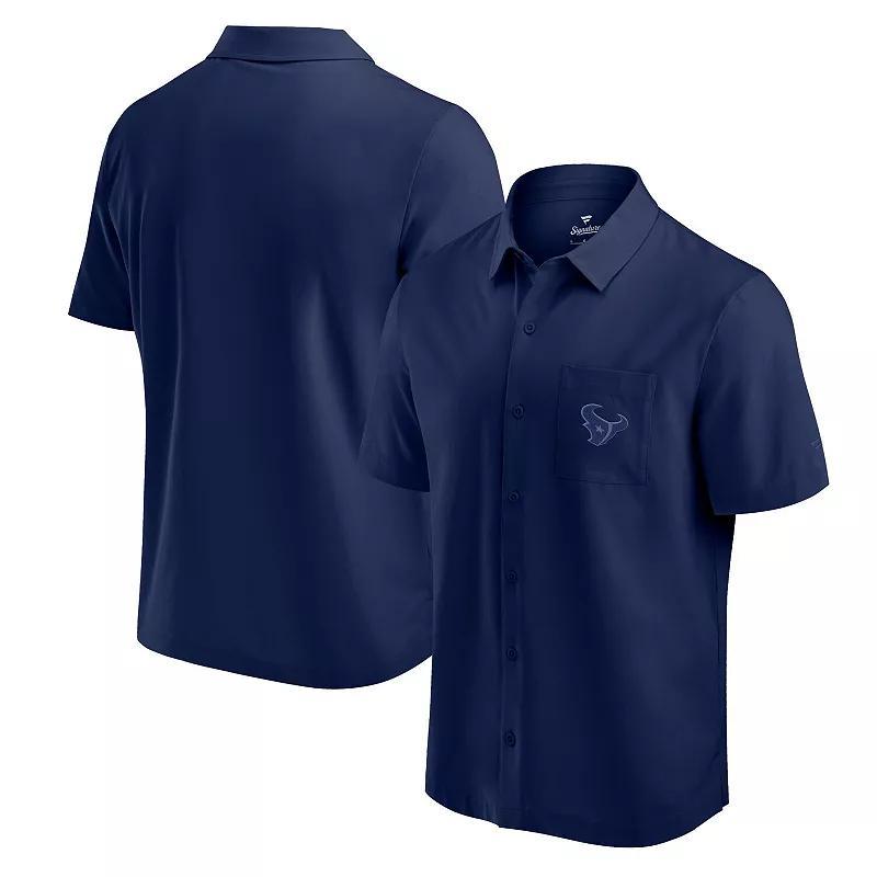 Men's Fanatics Navy Houston Texans Front Office Button-Up Shirt,  Product Image