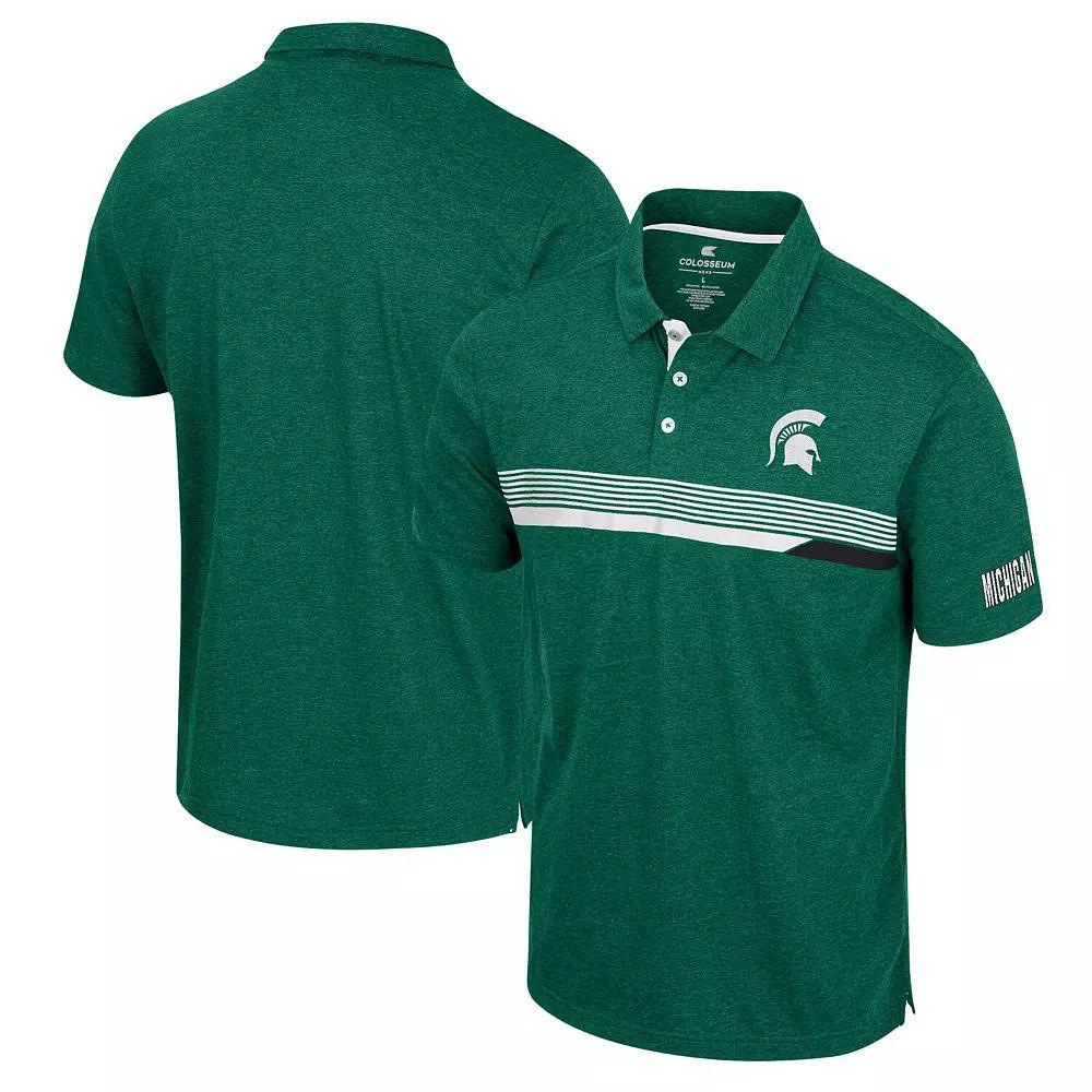 Men's Colosseum Green Michigan State Spartans No Problemo Polo,  Product Image