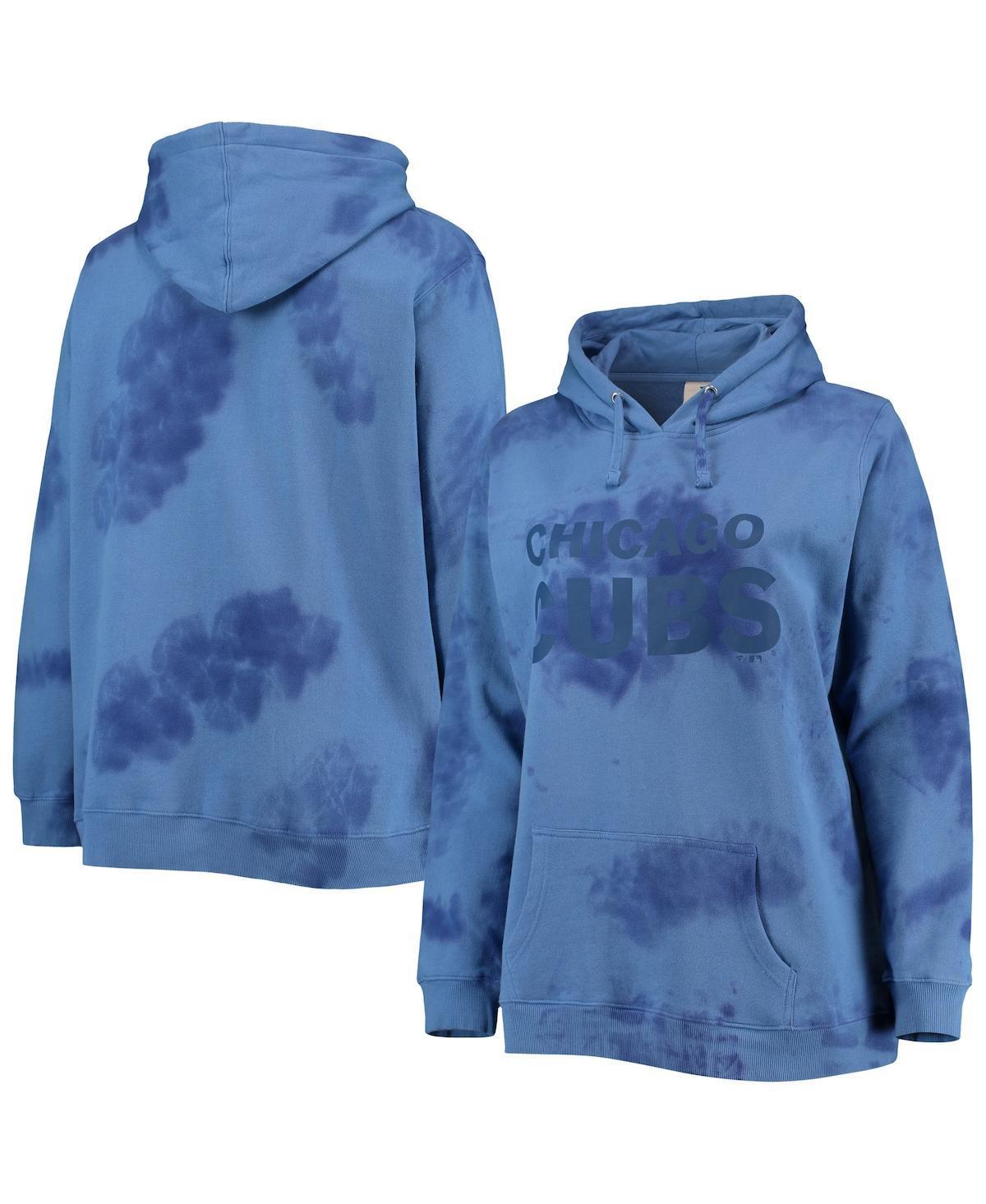 Womens Royal Chicago Cubs Plus Size Cloud Pullover Hoodie Product Image