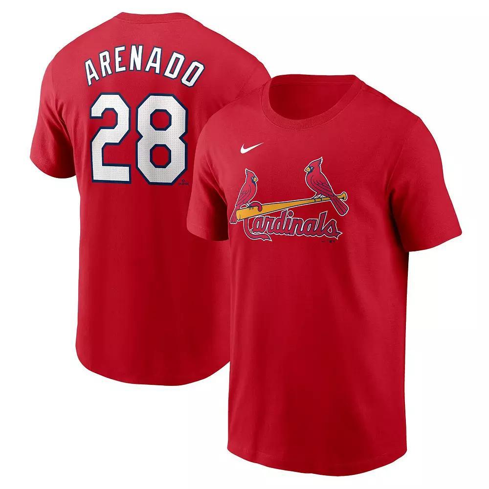 Men's Nike Nolan Arenado Red St. Louis Cardinals Fuse Name & Number T-Shirt,  Product Image