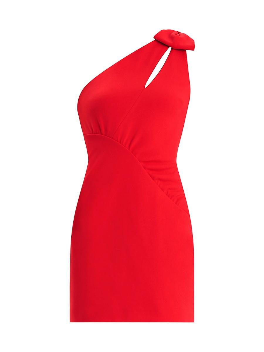 Womens One-Shoulder Bow Minidress Product Image