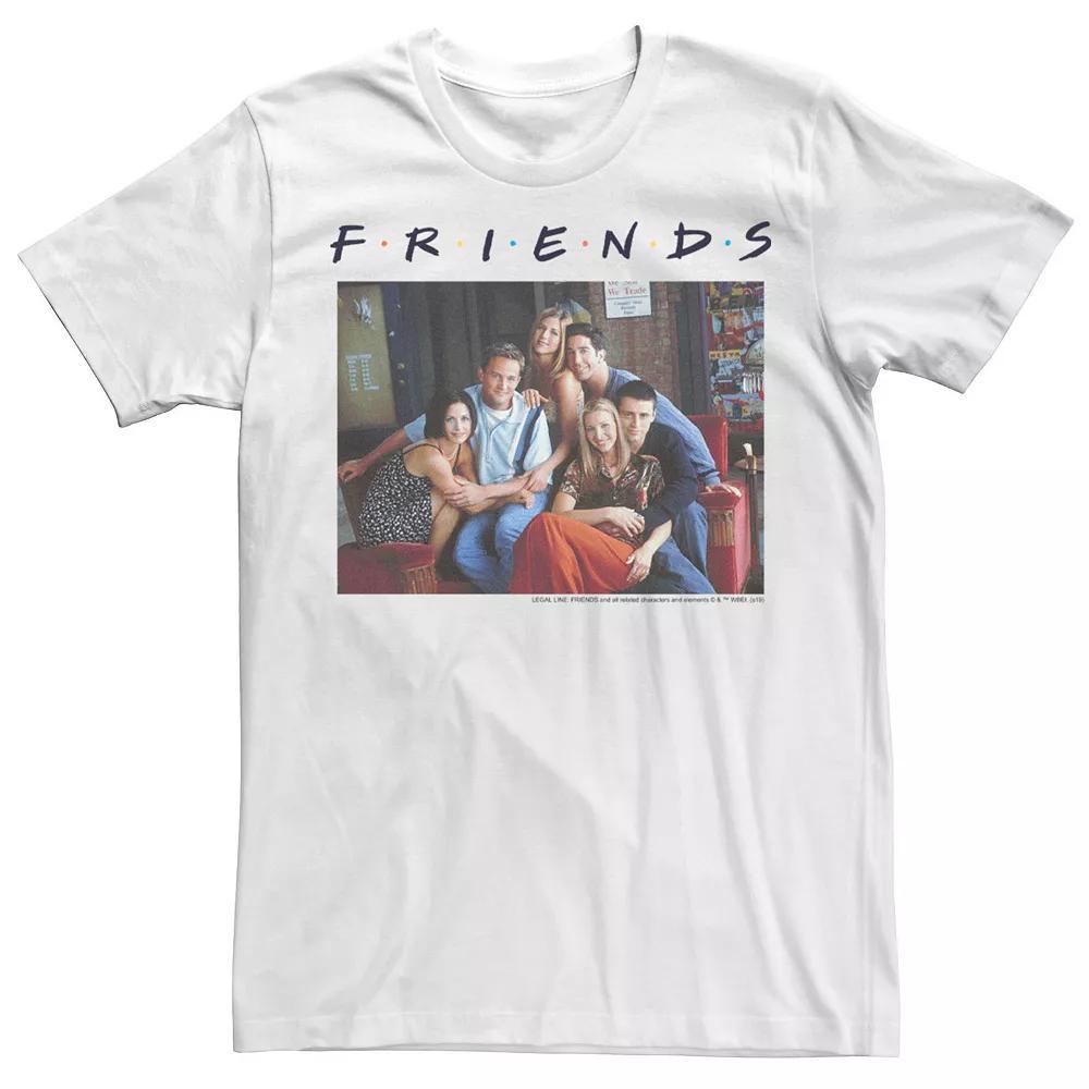 Men's Friends Group Couch Portrait Panel Tee, Size: Small, White Product Image