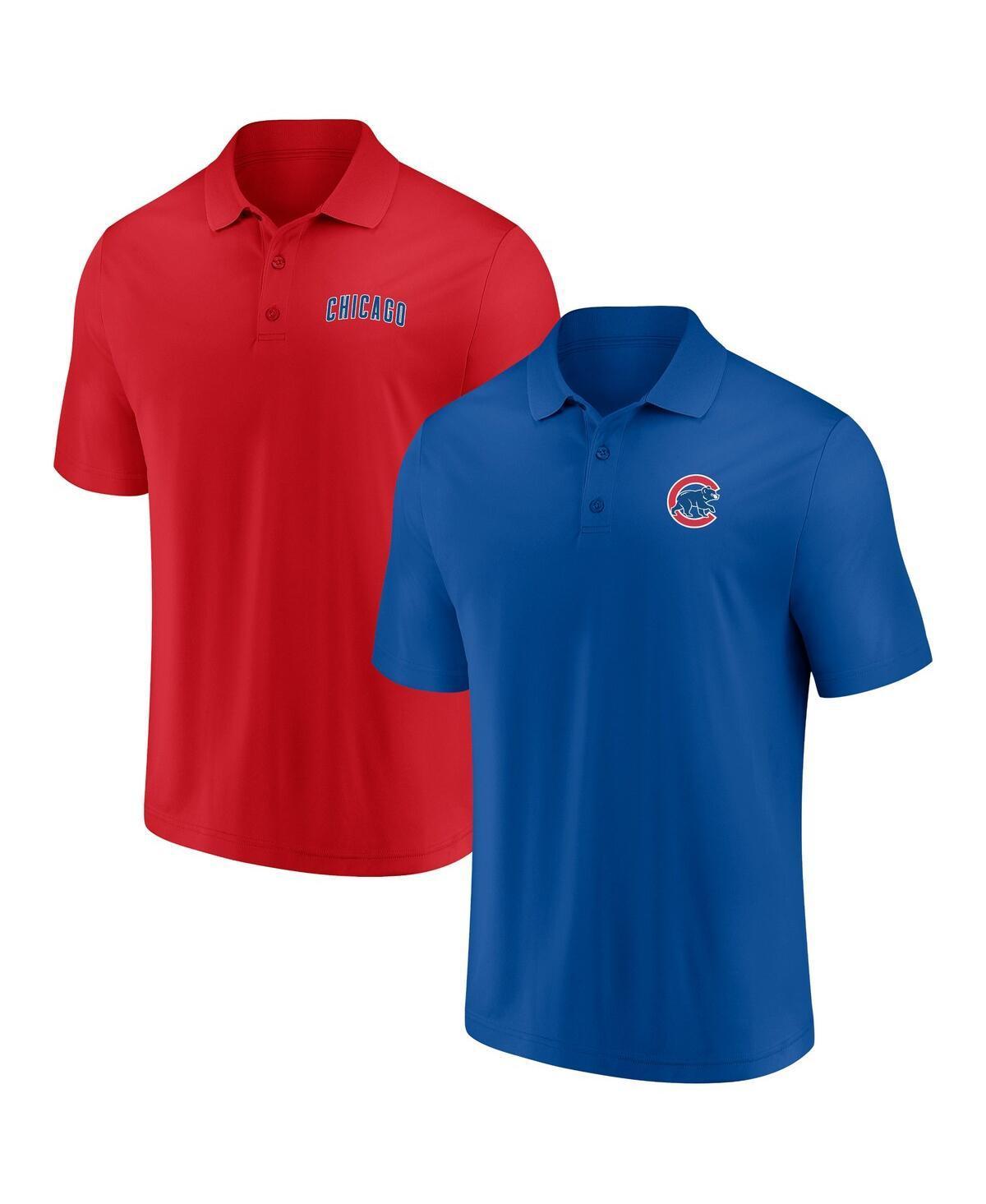 Mens Fanatics Branded Royal/Red Chicago Cubs Dueling Logos Polo Combo Set Product Image